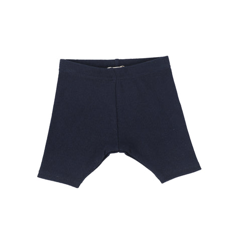 Lil Legs Ribbed Shorts - Navy