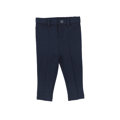 Lil Legs Boys Stretch Pants without Leg Seam - Navy (Lighter)