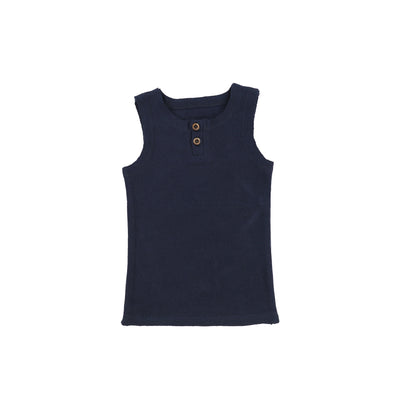 Lil Legs Ribbed Tank - Navy