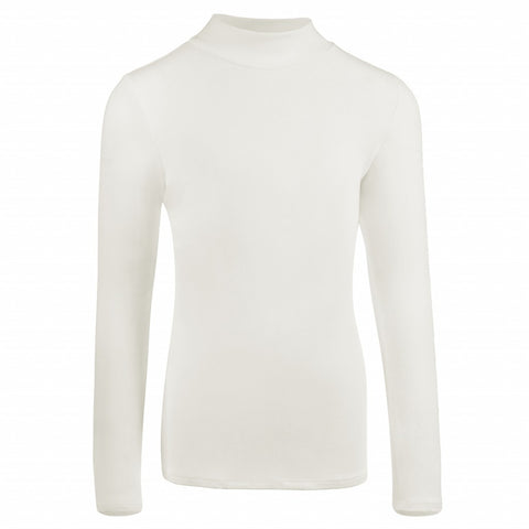 PB&J Girls Ribbed Long Sleeve Mock Turtleneck - Off-White