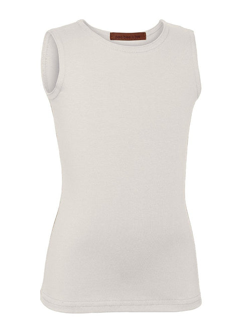 PB&J Girls Lycra Sleeveless Shell - Off-White