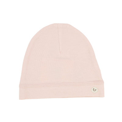 Lilette Brushed Cotton Wrapover Beanie - Pale Pink
