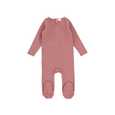 Lil Legs Classic Ribbed Footie - Pink