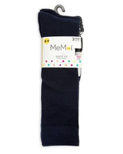 Memoi Girls Camp Knee Socks 3-pack - Navy Promo-710
