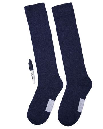 Memoi Girls Camp Knee Socks 3-pack - Navy Promo-710