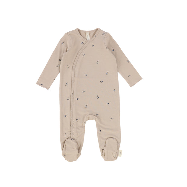 Lillette Poppy Footie - Pale Taupe/Pewter
