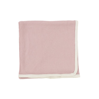 Lil Legs Ribbed Tab Blanket - Petal Pink