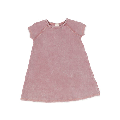 Analogie Denim Wash Short Sleeve Dress - Pink Wash