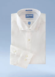 Adonis Pinpoint Non-Iron Cotton Men's Dress Shirt - Button Down Collar Long Sleeve