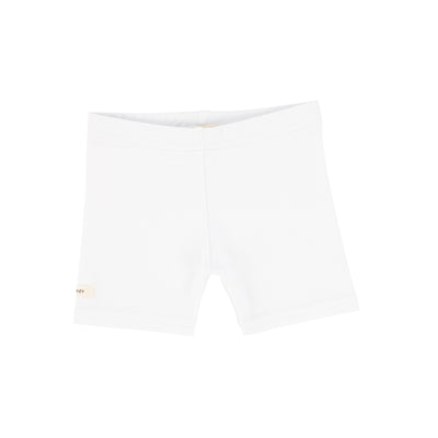 Lil Legs Biker Shorts - Pure White