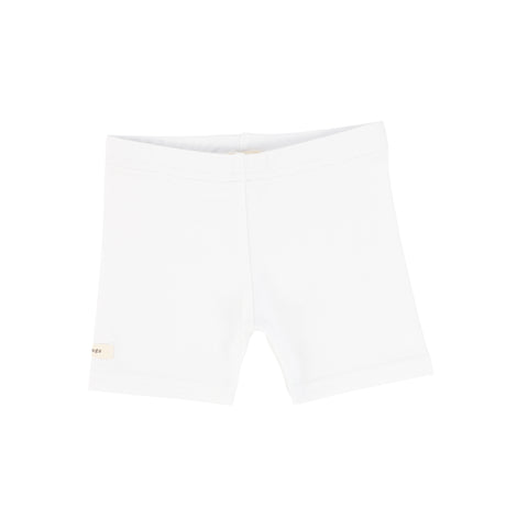 Lil Legs Biker Shorts - Pure White