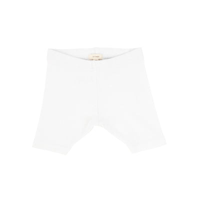 Lil Legs Ribbed Shorts - Pure White