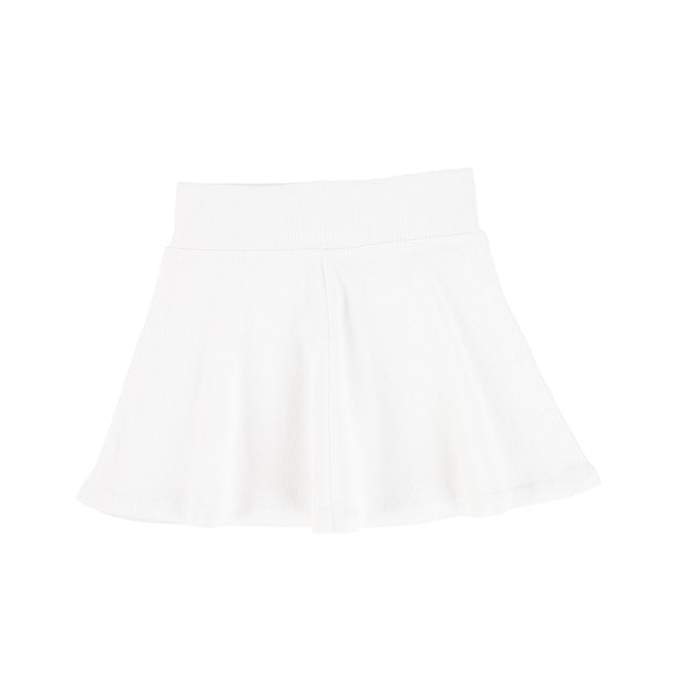 Lil Legs Ribbed Skirt - Pure White