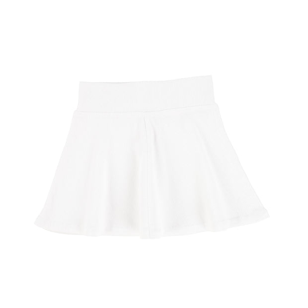 Lil Legs Ribbed Skirt - Pure White