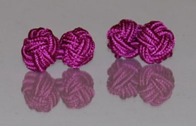 Raspberry Silk Knot Cufflinks