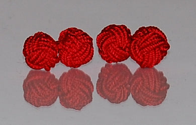 Red Silk Knot Cufflinks