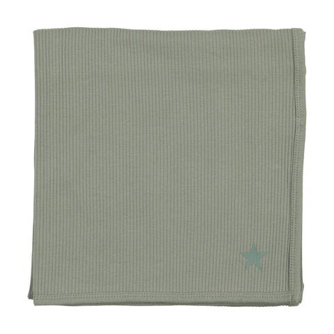 Lil Legs Ribbed Blanket - Green Star