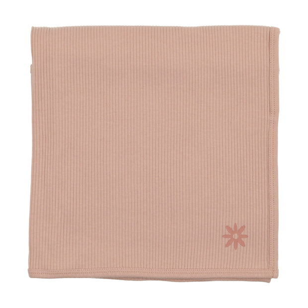 Lil Legs Ribbed Blanket - Pink Flower