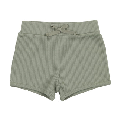 Lil Legs Ribbed Track Shorts - Green