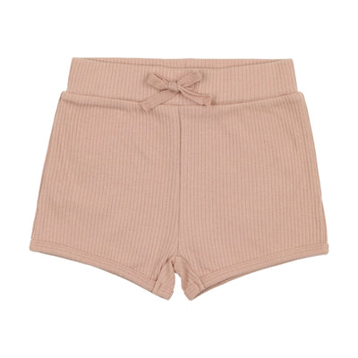 Lil Legs Ribbed Track Shorts - Pink