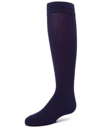 Spot-On Basics Girls Basic Solid Knee Socks - Navy SP-1019