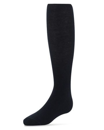Spot-On Basics Girls Solid Cotton Sweater Tights Black SP-3400
