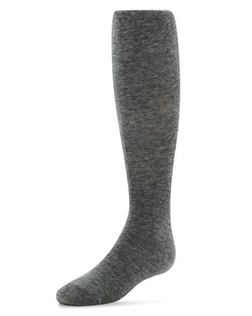 Spot-On Basics Girls Solid Cotton Sweater Tights Dark Gray Heather SP-3400