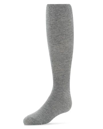Spot-On Basics Girls Solid Cotton Sweater Tights Lt Gray Heather SP-3400
