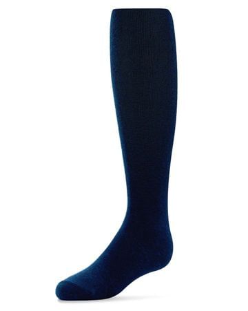 Spot-On Basics Girls Solid Cotton Sweater Tights Navy SP-3400
