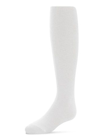Spot-On Basics Girls Solid Cotton Sweater Tights White SP-3400