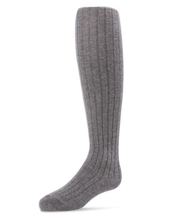 Spot On Basics Girls Ribbed Tights in Light Gray Heather SP-3405