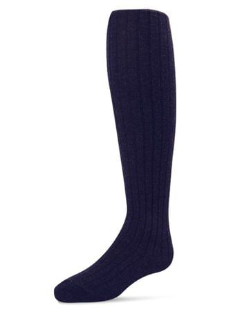 Spot On Basics Girls Ribbed Tights in Navy SP-3405