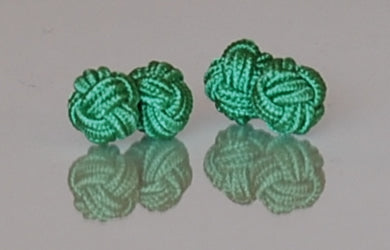 Sea Green Silk Knot Cufflinks