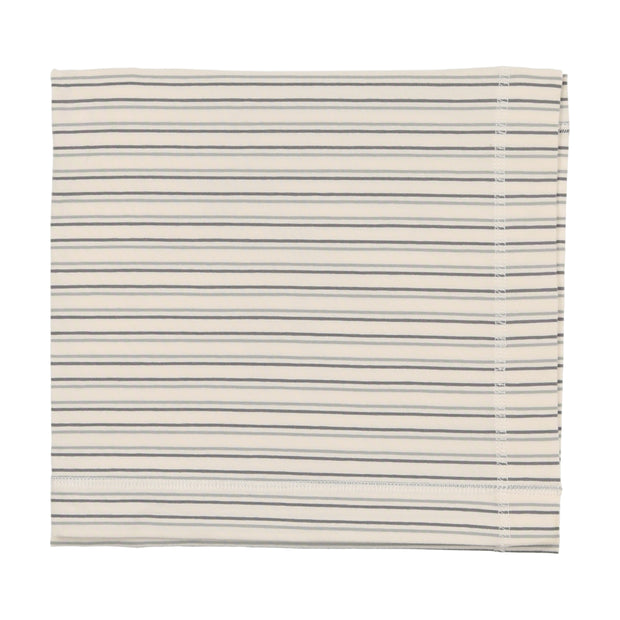 Lilette Signature Stripe Blanket - Bluebell