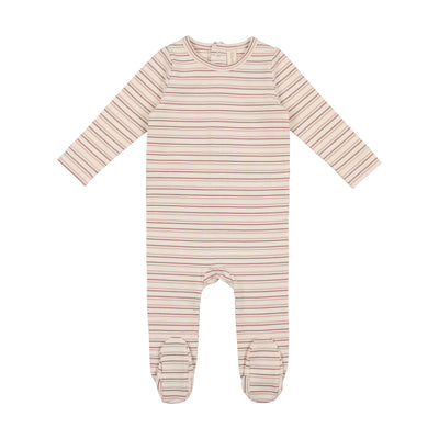 Lilette Signature Stripe Footie - Roseberry