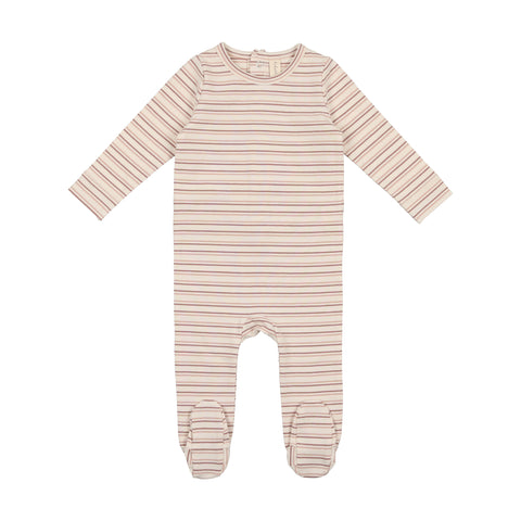 Lilette Signature Stripe Footie - Roseberry