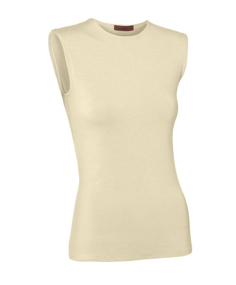 PB&J Ladies Cotton Sleeveless Shell - Cream