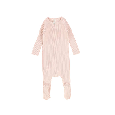 Lillette Knit Footie - Soft Pink