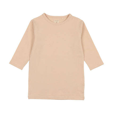 Analogie Solid T-Shirt Three Quarter Sleeve - Natural