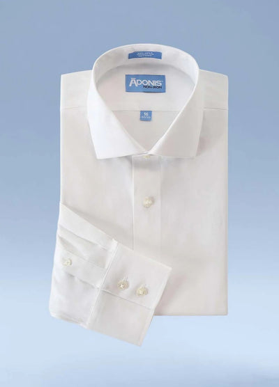 Adonis Supima Twill Non-Iron Cotton Men's Dress Shirt - Long Sleeve