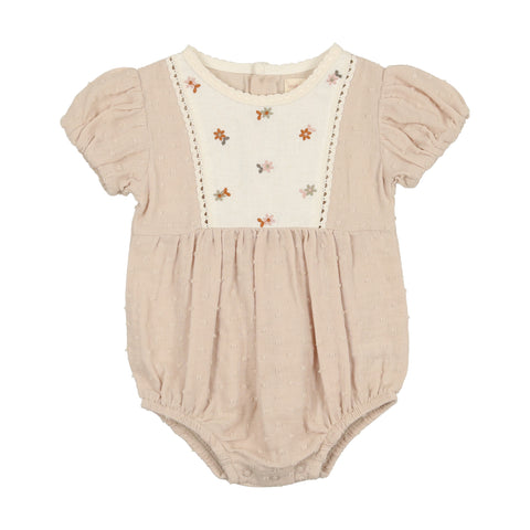 Analogie Swiss Dot Romper - Cream