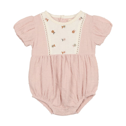 Analogie Swiss Dot Romper - Pink