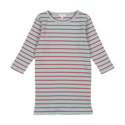 Lil Legs Big Girls Coordinating T-Shirt - Blue and Red Stripe