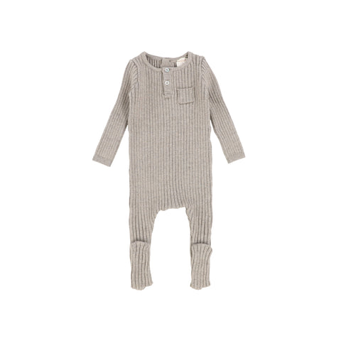 Analogie Knit Pocket Footie - Taupe