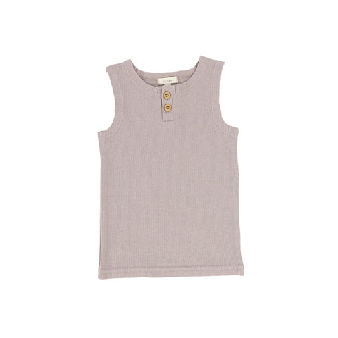 Lil Legs Ribbed Tank - Taupe