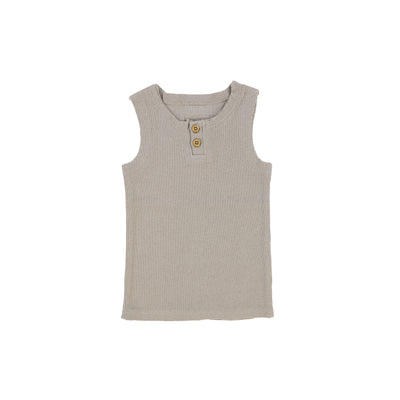 Lil Legs Ribbed Tank - Taupe