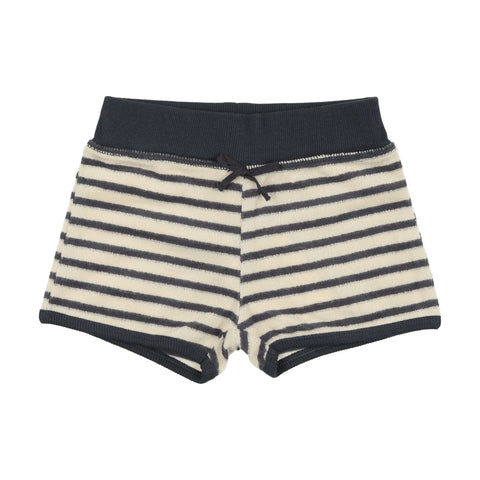 Analogie Terry Shorts - Off Navy Stripe