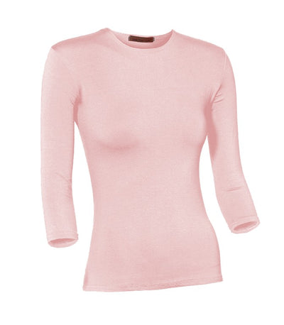 PB&J Ladies Cotton 3/4 Sleeve Shell - Pink