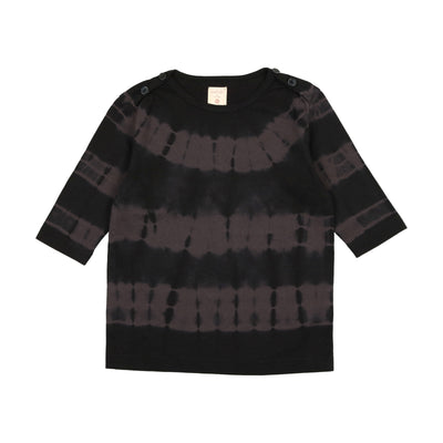 Analogie Tie Dye T-Shirt Three Quarter Sleeve - Black