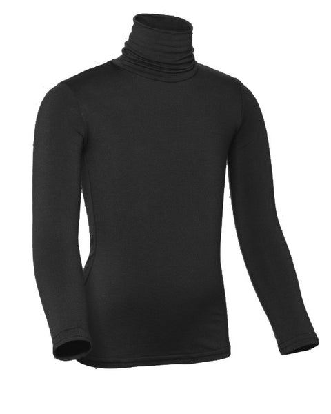 PB&J Girls Modal Long Sleeve Turtleneck - Charcoal